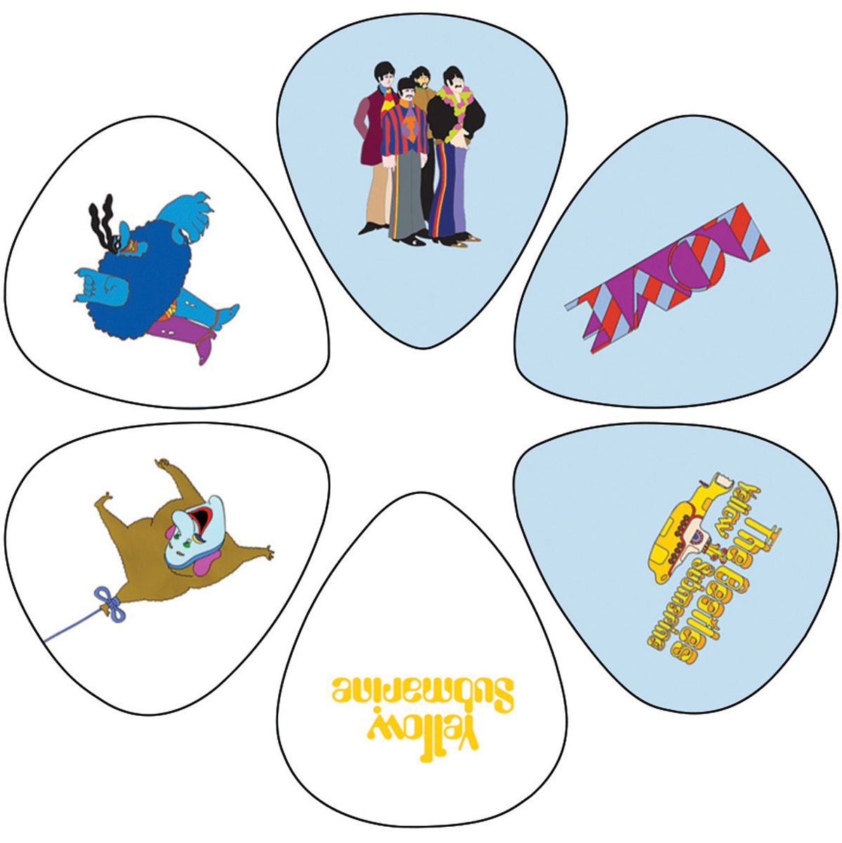 Yellow Submarine No 1 Plectrums - 6 Pack
