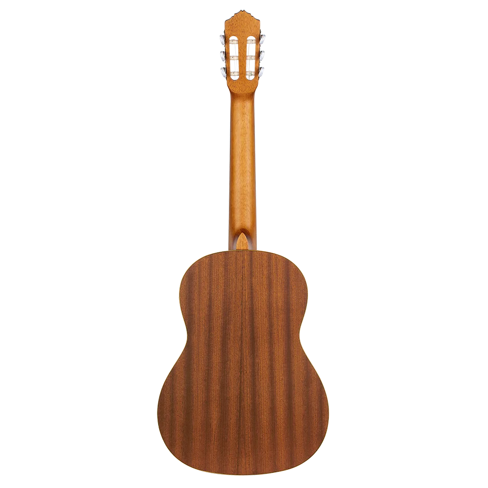 Ortega R121 klassiek gitaar aanzicht recht van achteren
