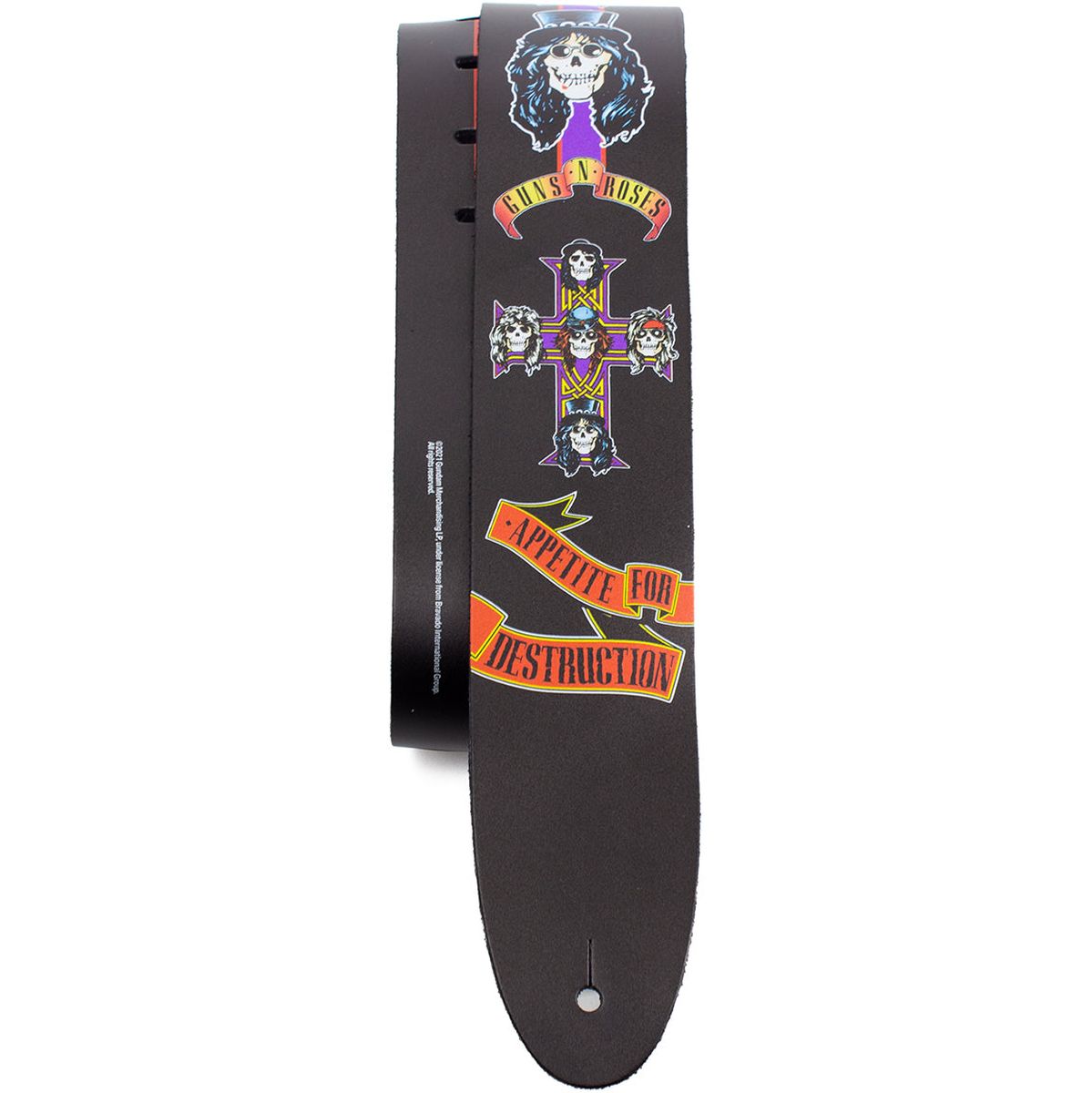 11008 2,5 inch Guns And Roses Appetite For Destruction Leren gitaar riem