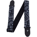 2 inch Black Bandana Fabricu gitaar riem