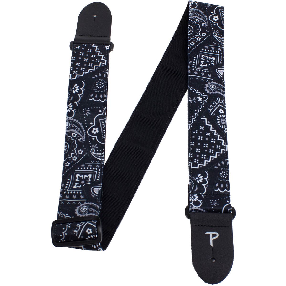 2 inch Black Bandana Fabricu gitaar riem
