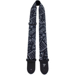 2 inch Black Bandana Fabricu gitaar riem
