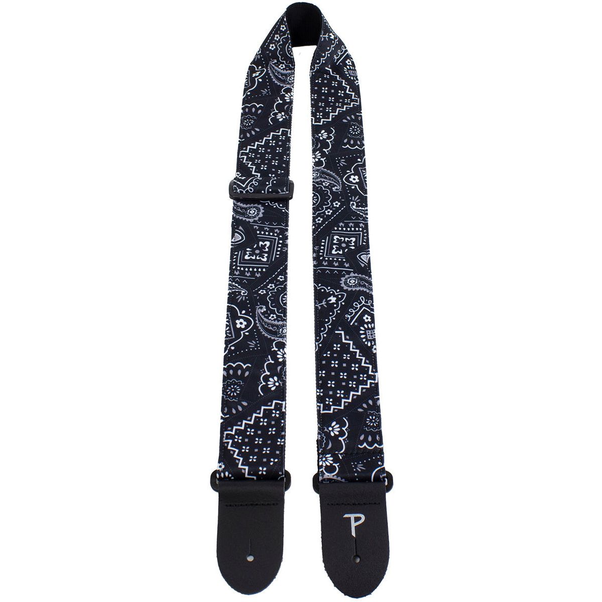 2 inch Black Bandana Fabricu gitaar riem