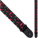 2 inch Red Peppers Fabricu gitaar riem