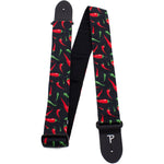 2 inch Red Peppers Fabricu gitaar riem