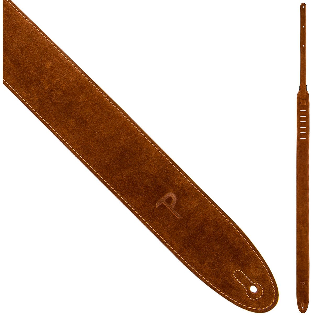 2,5 inch Natural Suede gitaar riem
