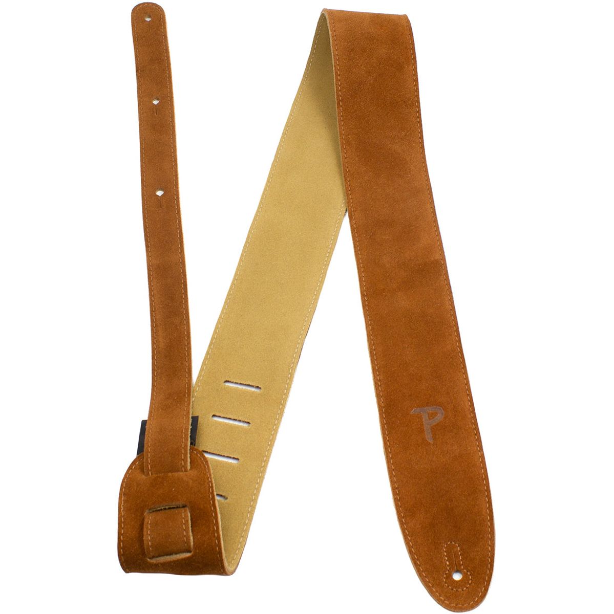 2,5 inch Natural Suede gitaar riem