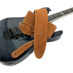 2,5 inch Natural Suede gitaar riem