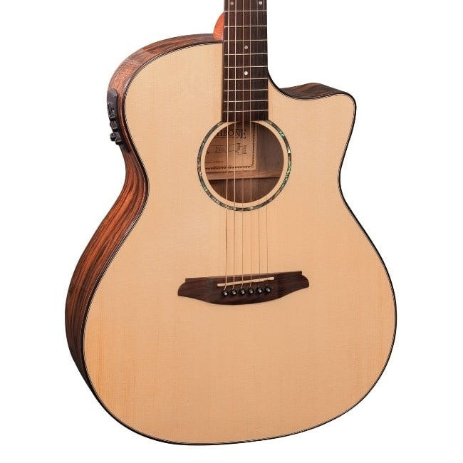 Rathbone R3SBCE akoestische/elektrisch gitaar vooraanzicht body