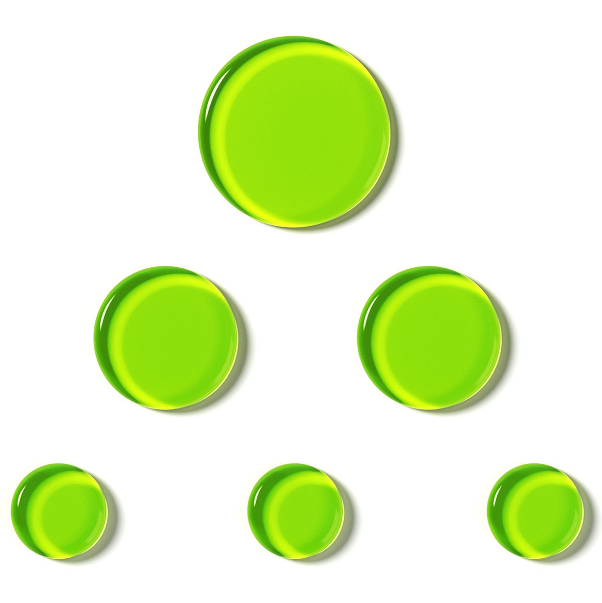 6 Mini Gel Pads w/ Case Alien Green