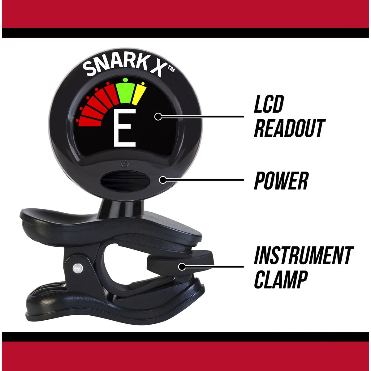 X - Clip On Gitaar, Bas & Viool Tuner