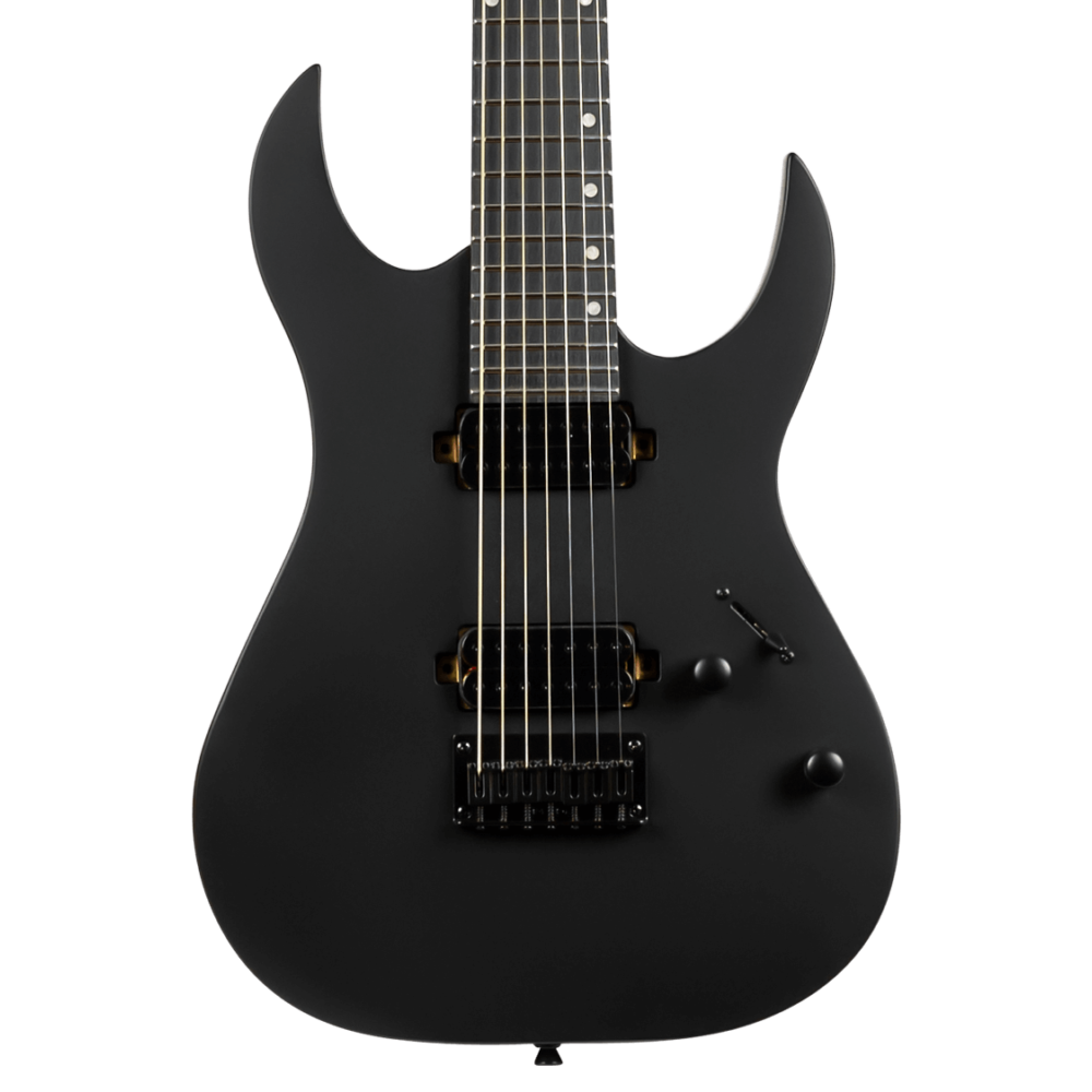 Spira S-407 MBK 7-snarig elektrisch gitaar vooraanzicht body