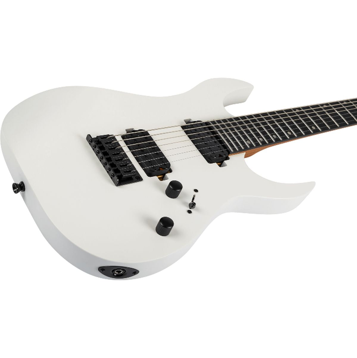 Spira S-407 MWH 7-snarig elektrisch gitaar schuin aanzicht