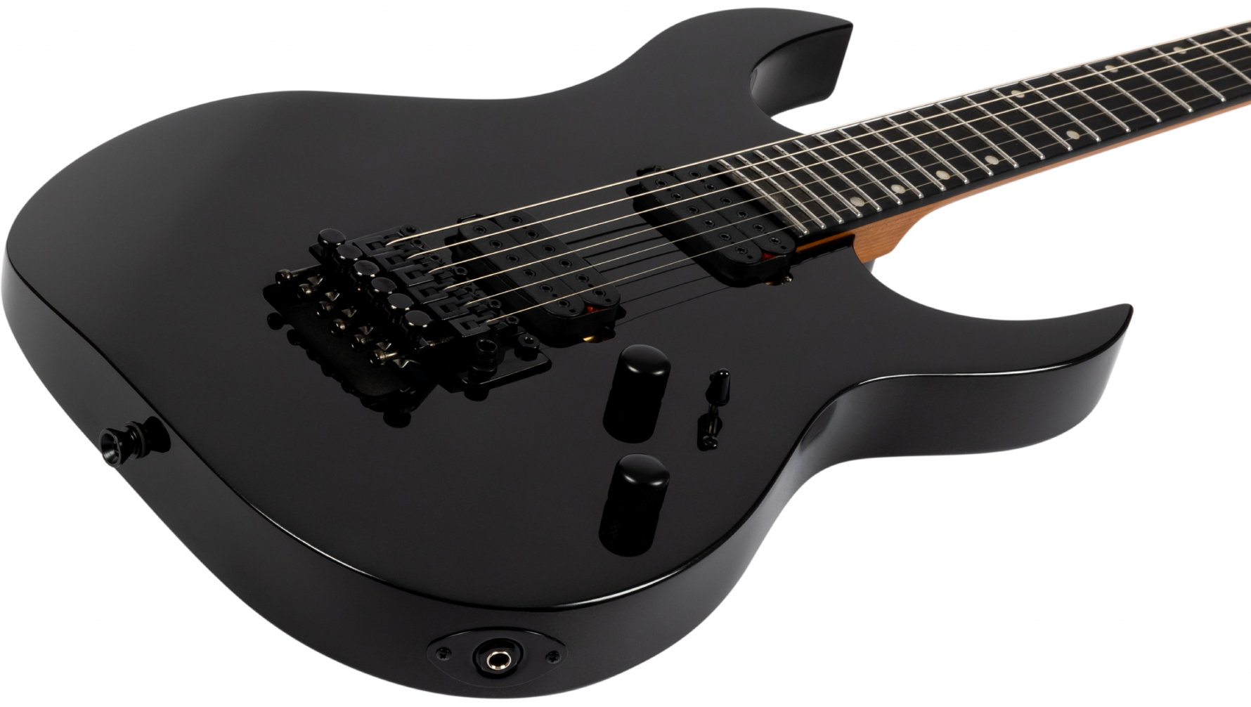 Spira S-420 BK elektrisch gitaarschuin aanzicht