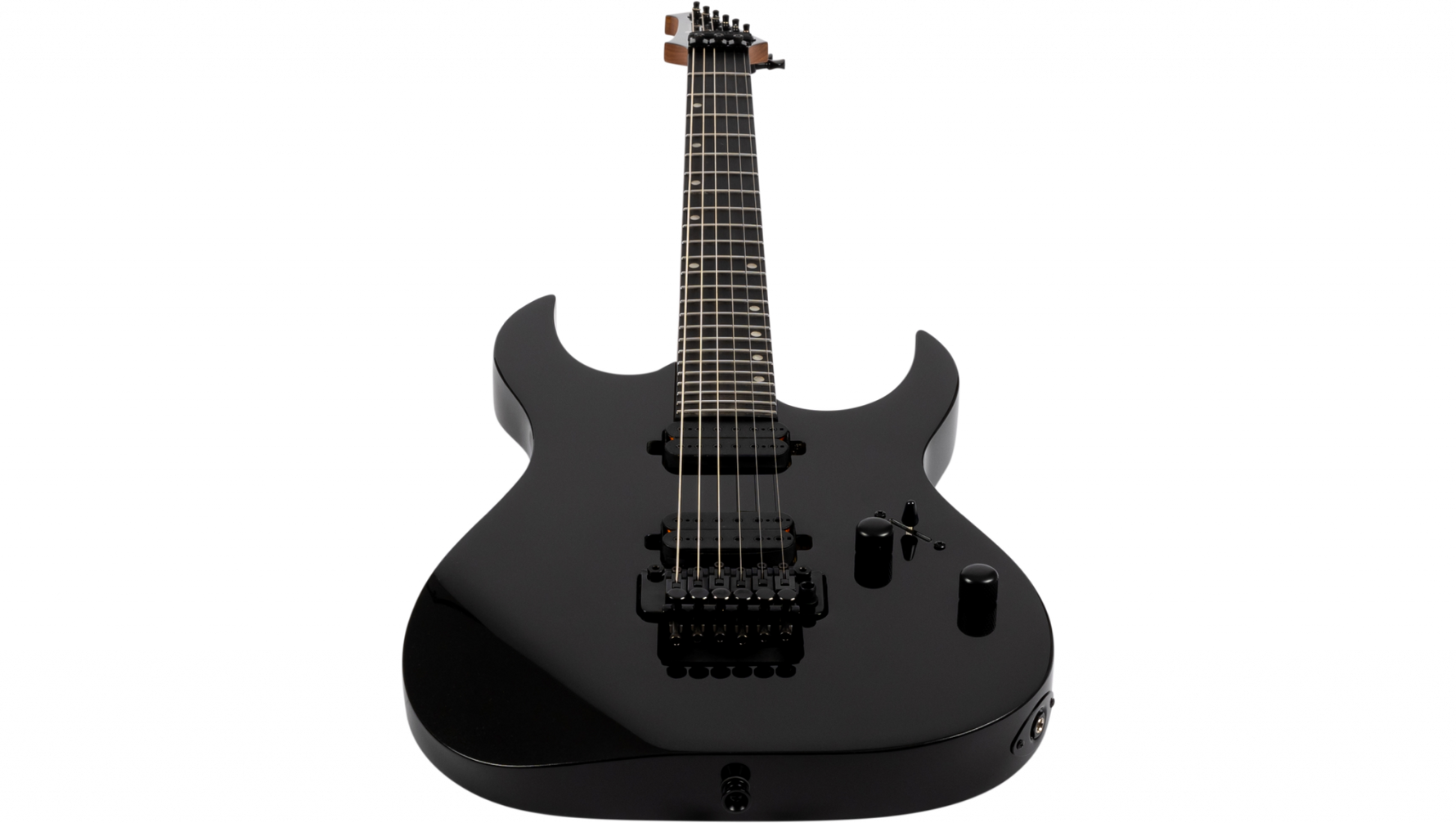 Spira S-420 BK elektrisch gitaar aanzicht schuin van onderen