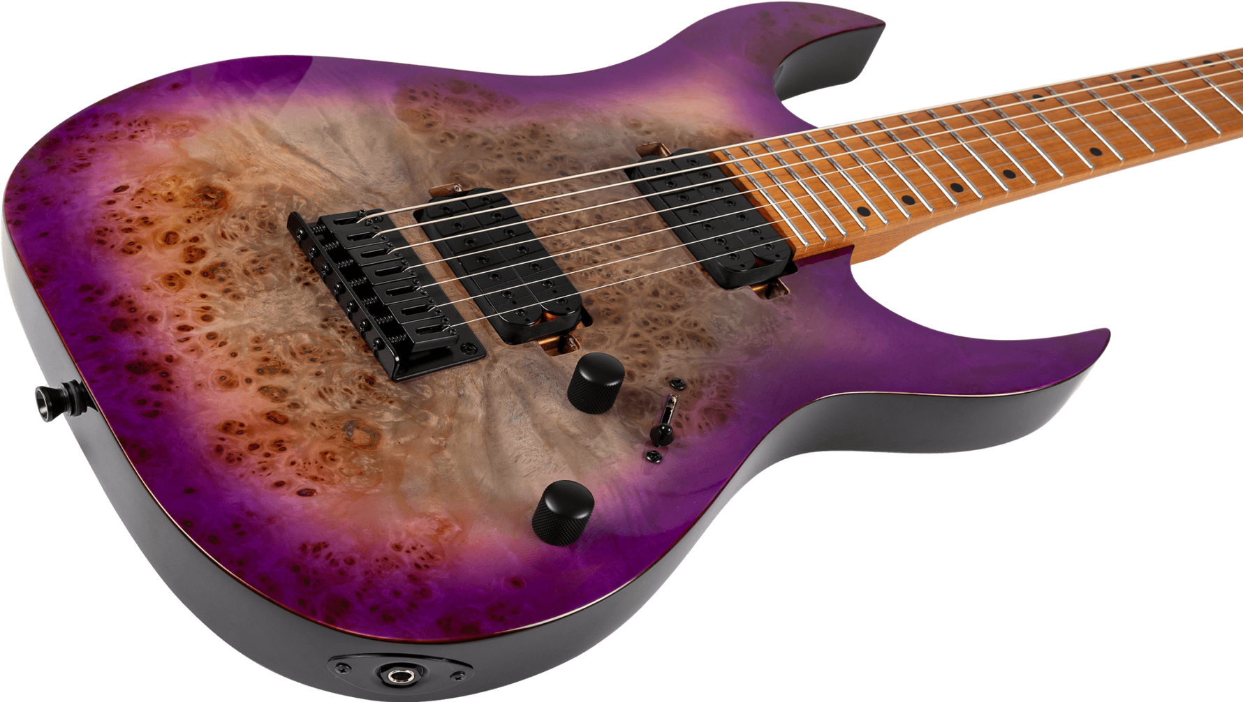 Spira S-457 TPP 7-snarig elektrisch gitaar schuin aanzicht
