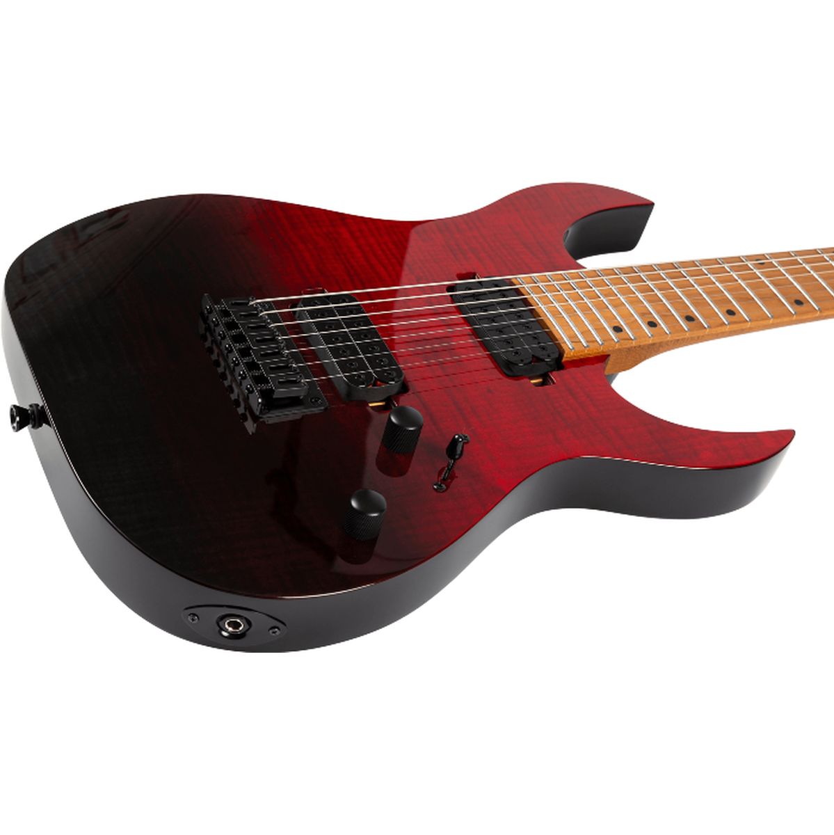 Spira S-457 TRD 7-snarig elektrisch gitaar schuin aanzicht