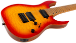 Spira S-507 QFB 7-snarig elektrisch gitaar schuin aanzicht body