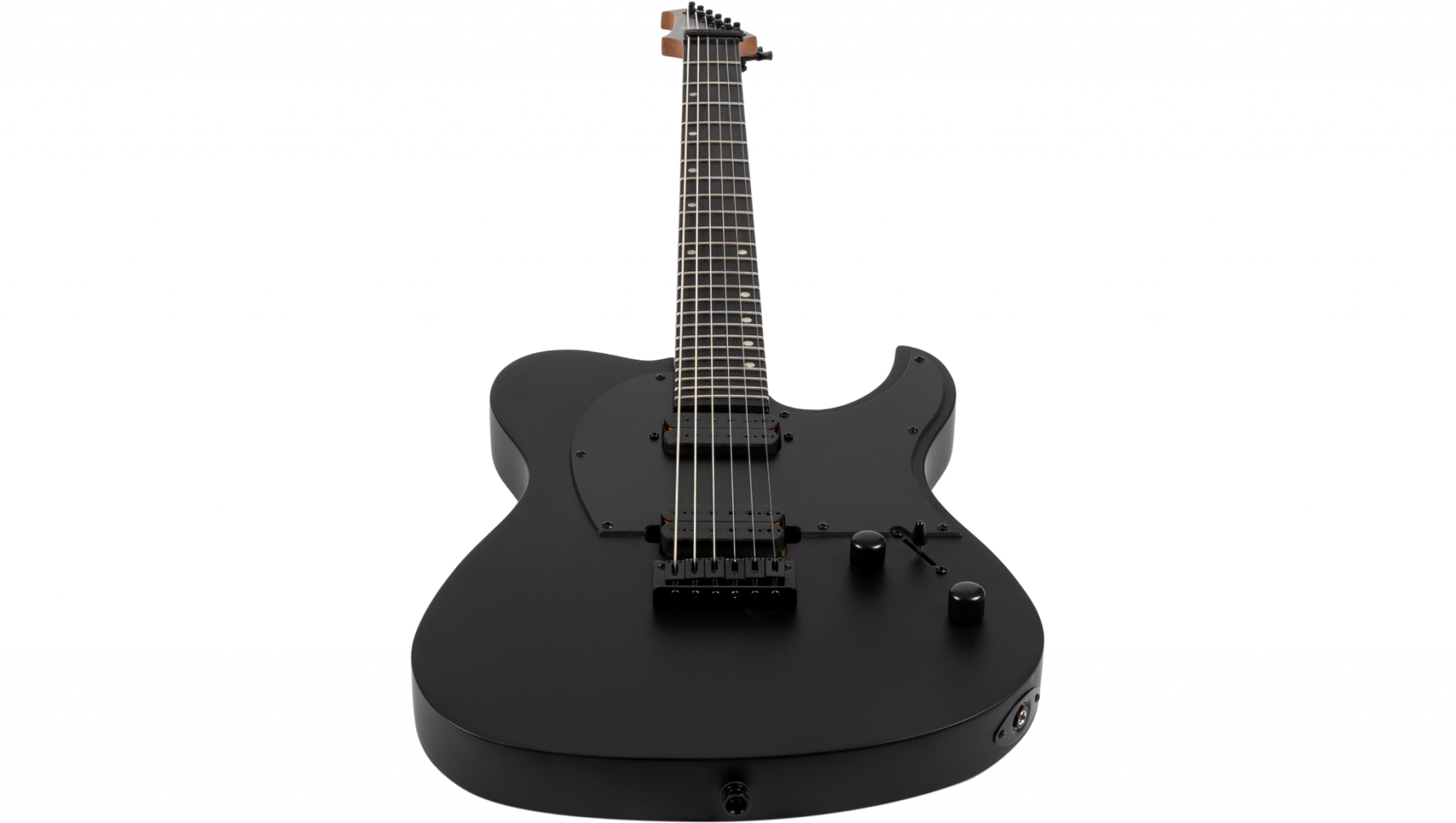 Spira T-400 MBK Baritone elektrisch gitaar aanzicht schuin van onderen