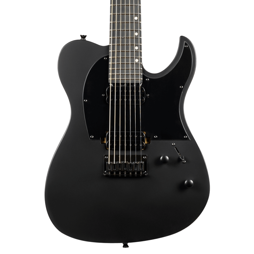 Spira T-407 MBK 7-snarig elektrisch gitaar vooraanzicht body