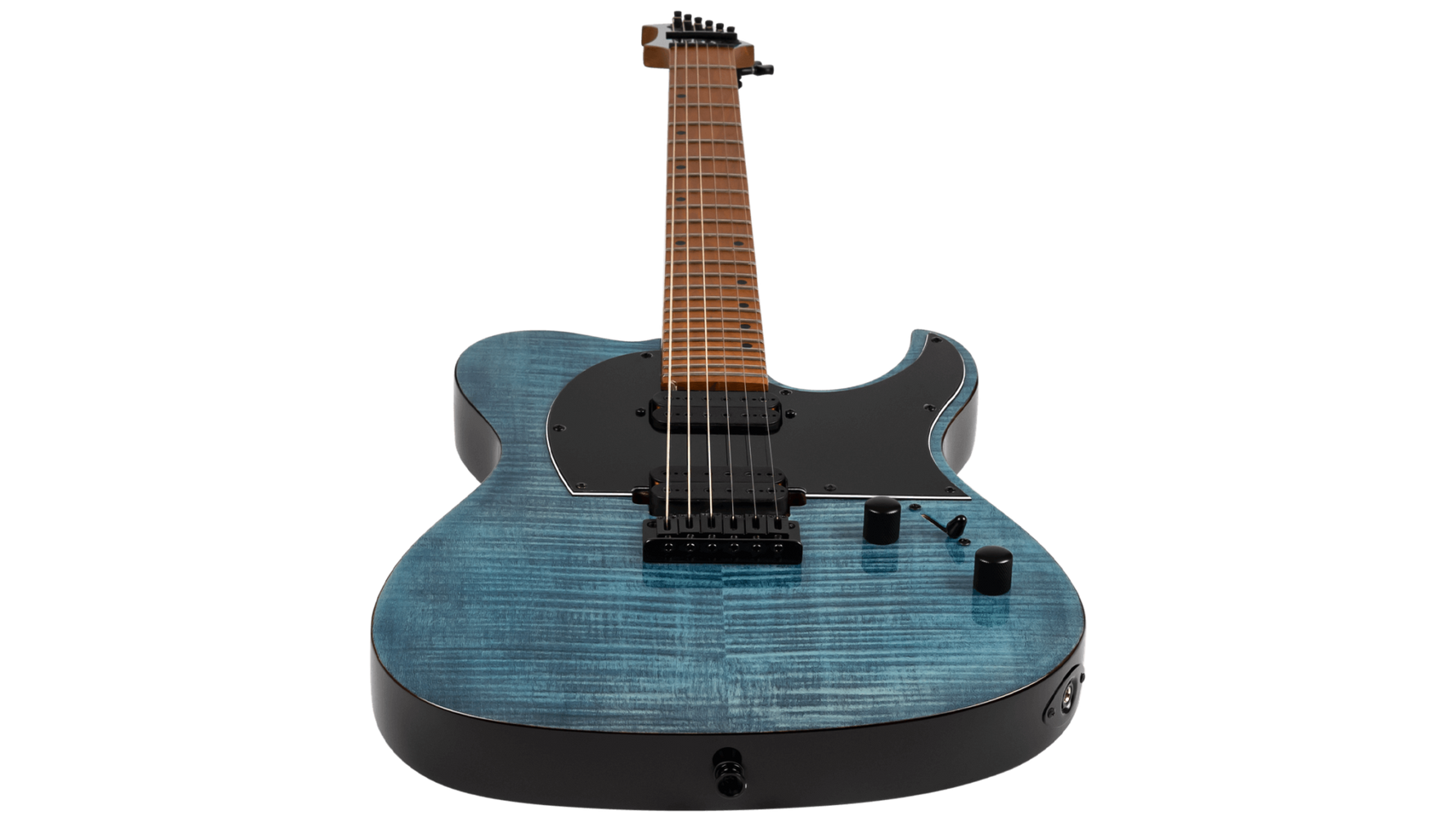 Spira T-450 TDB elektrisch gitaar aanzicht schuin van onderen