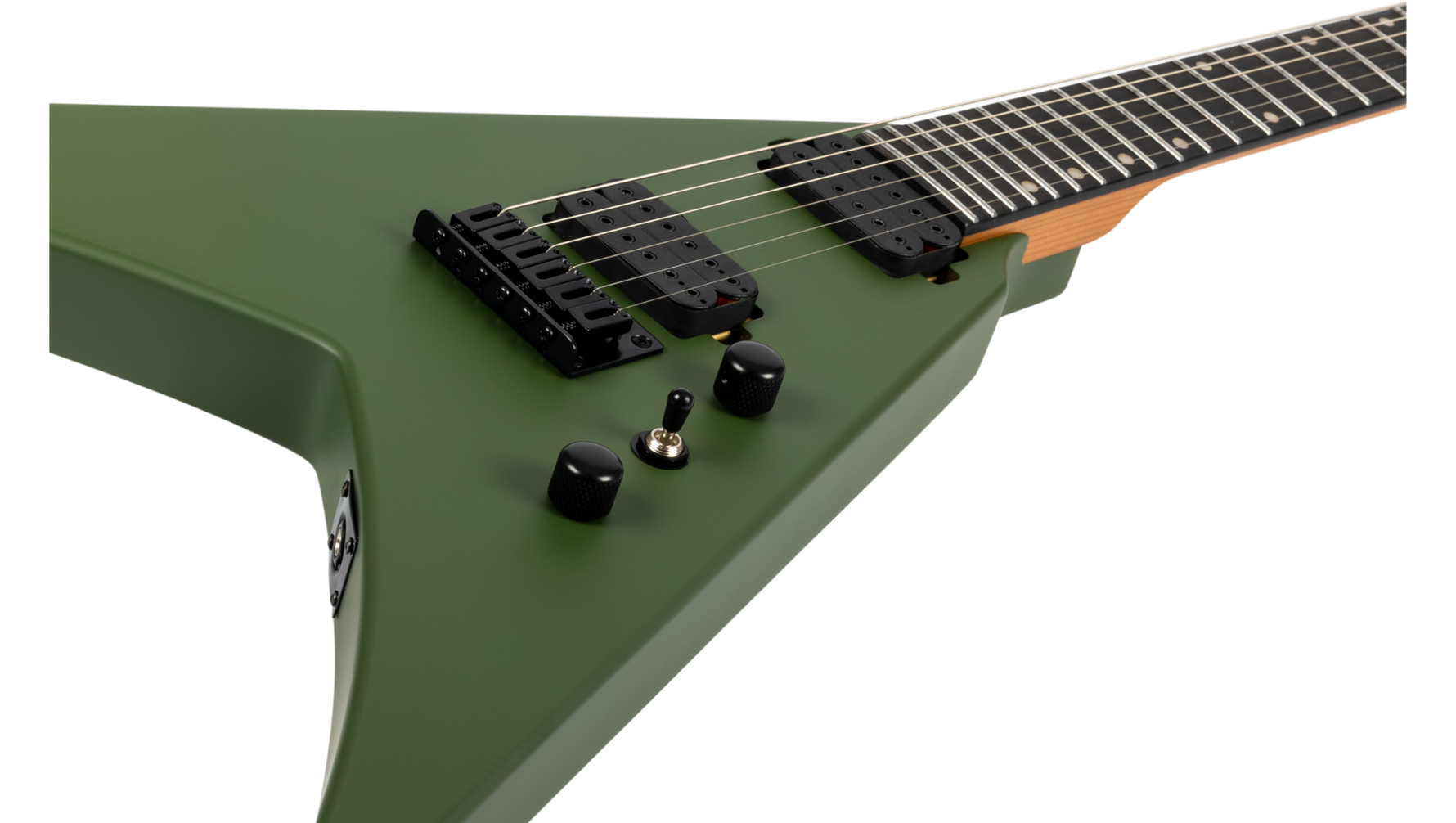Spira V-400 MGR elektrisch gitaar schuin aanzicht