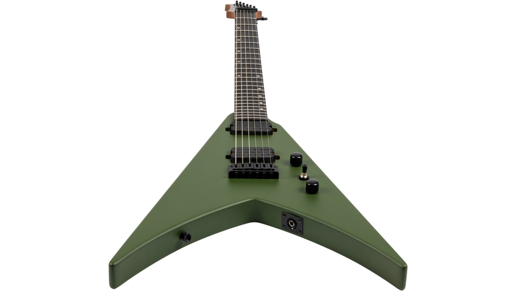 Spira V-400 MGR elektrisch gitaar aanzicht schuin van onderen