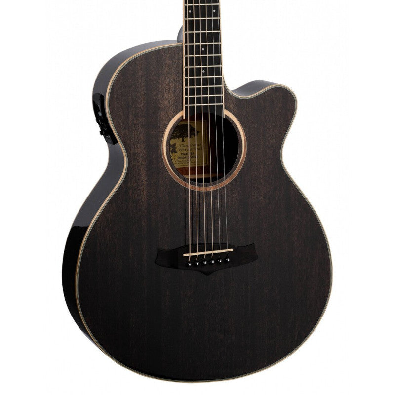 Tanglewood TW4CEBS akoestisch/elektrisch gitaar vooraanzicht body