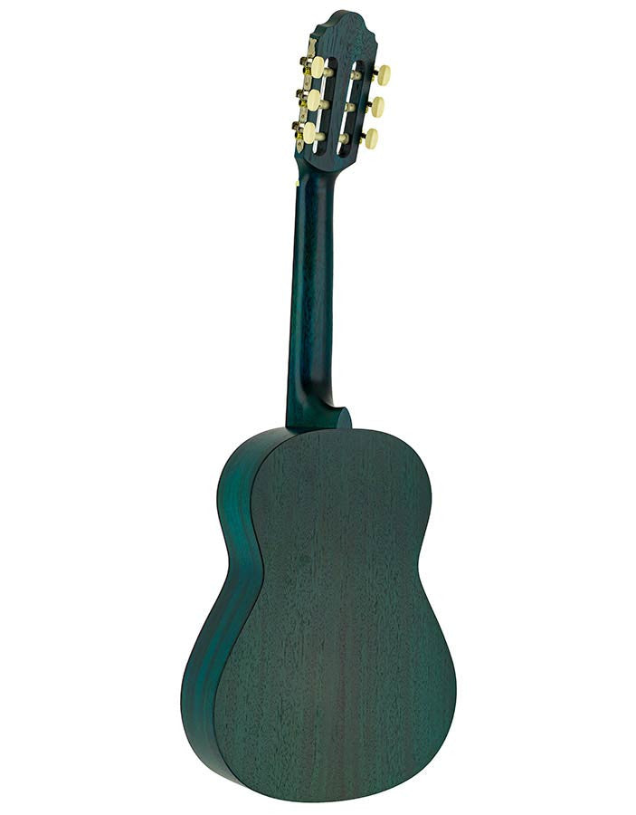 Valencia VC202 TBU 1/2 klassiek gitaar achteraanzicht