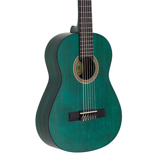 Valencia VC202 TBU 1/2 klassiek gitaar vooraanzicht body