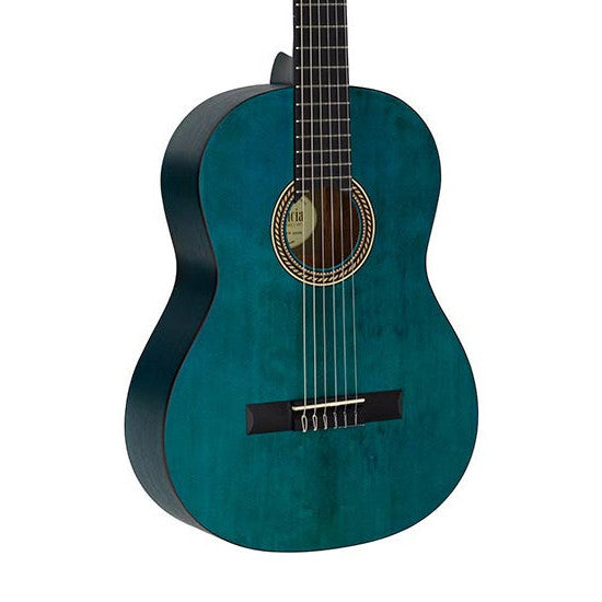Valencia VC204 TBU klassiek gitaar vooraanzicht body