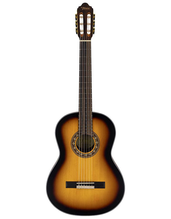 Valencia VC304 ASB klassiek gitaar aanzicht recht van voren