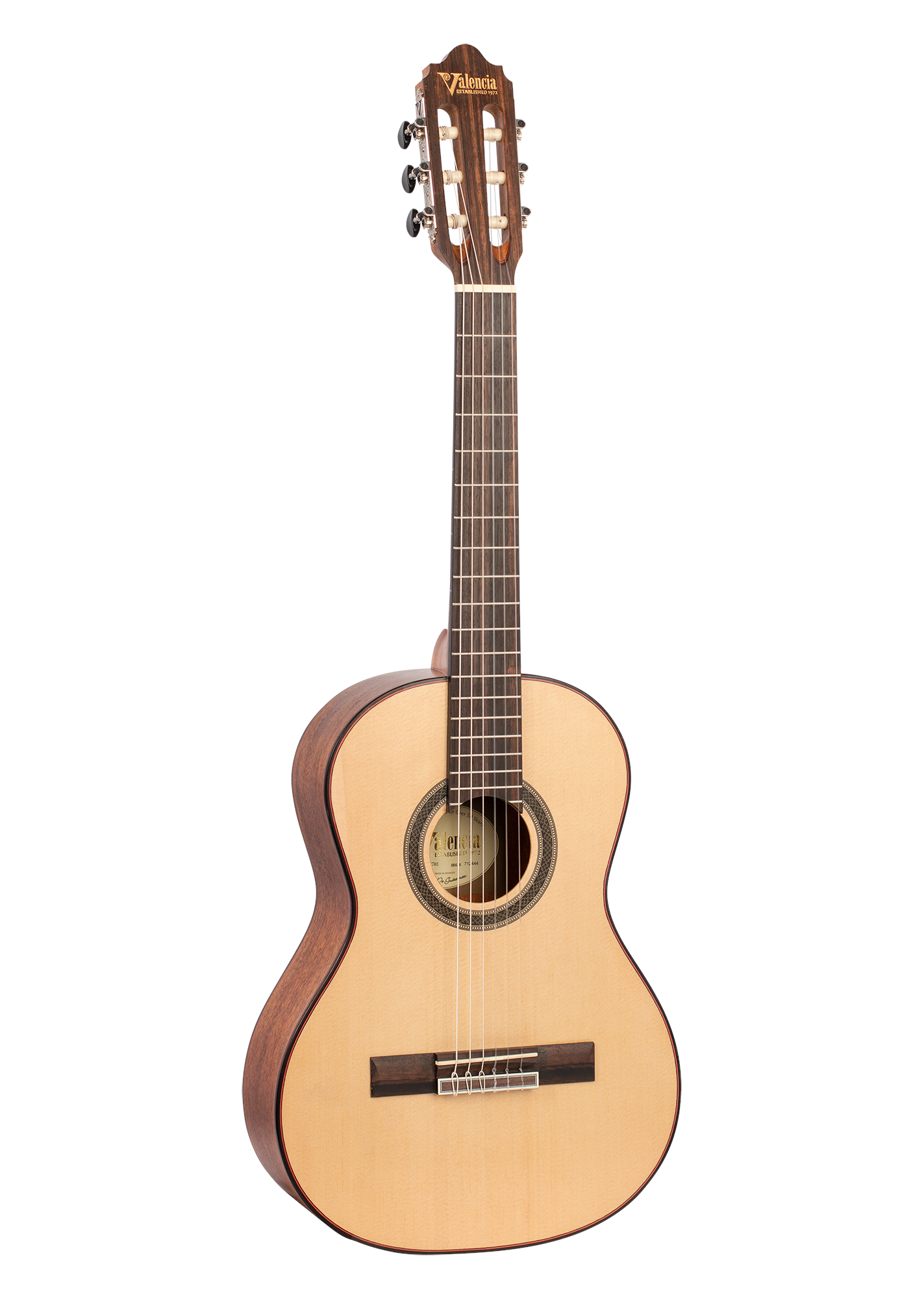 Valencia VC703 3/4 klassiek gitaar vooraanzicht