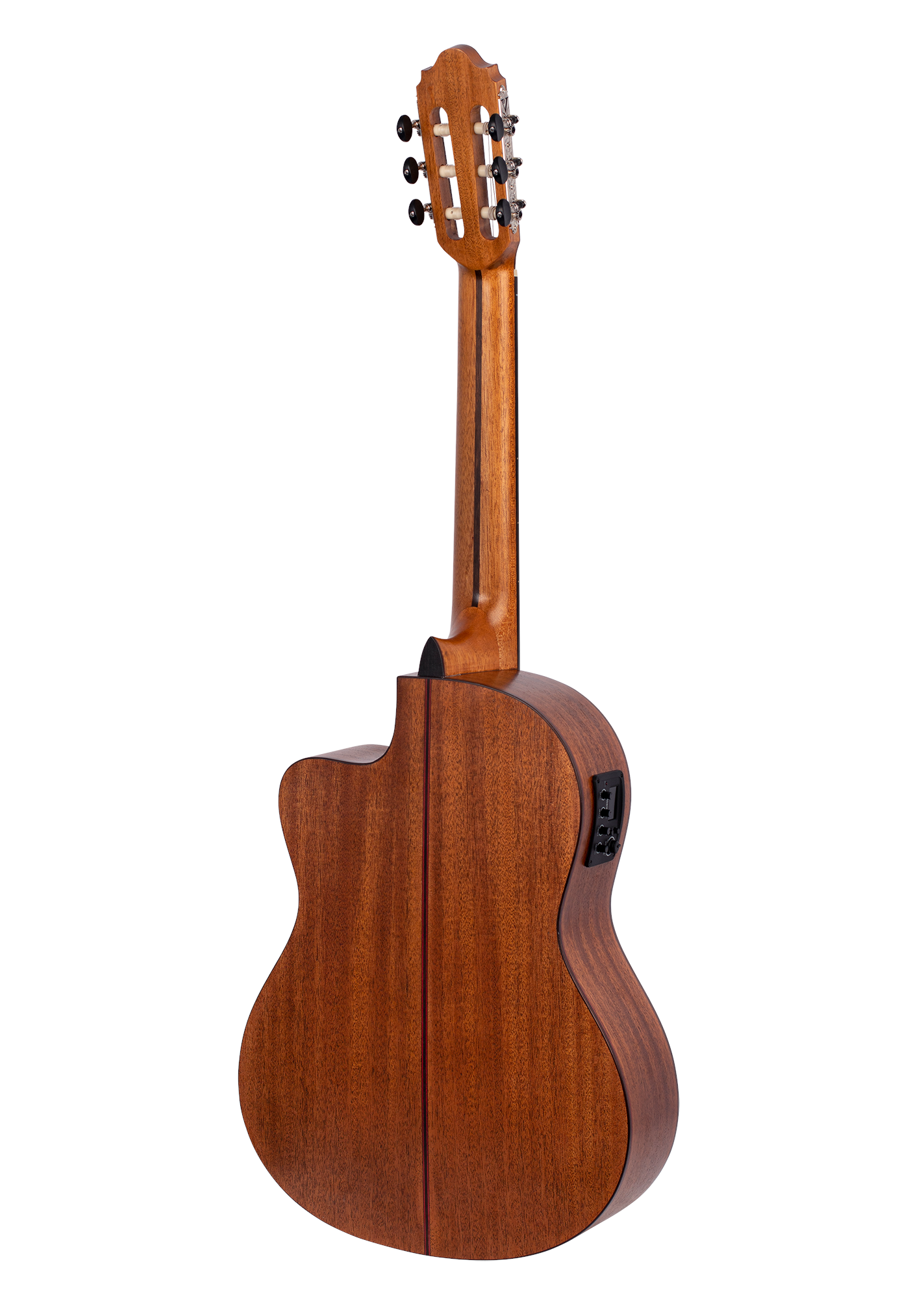 Valencia VC704CE akoestisch/elektrisch klassiek gitaar achteraanzicht