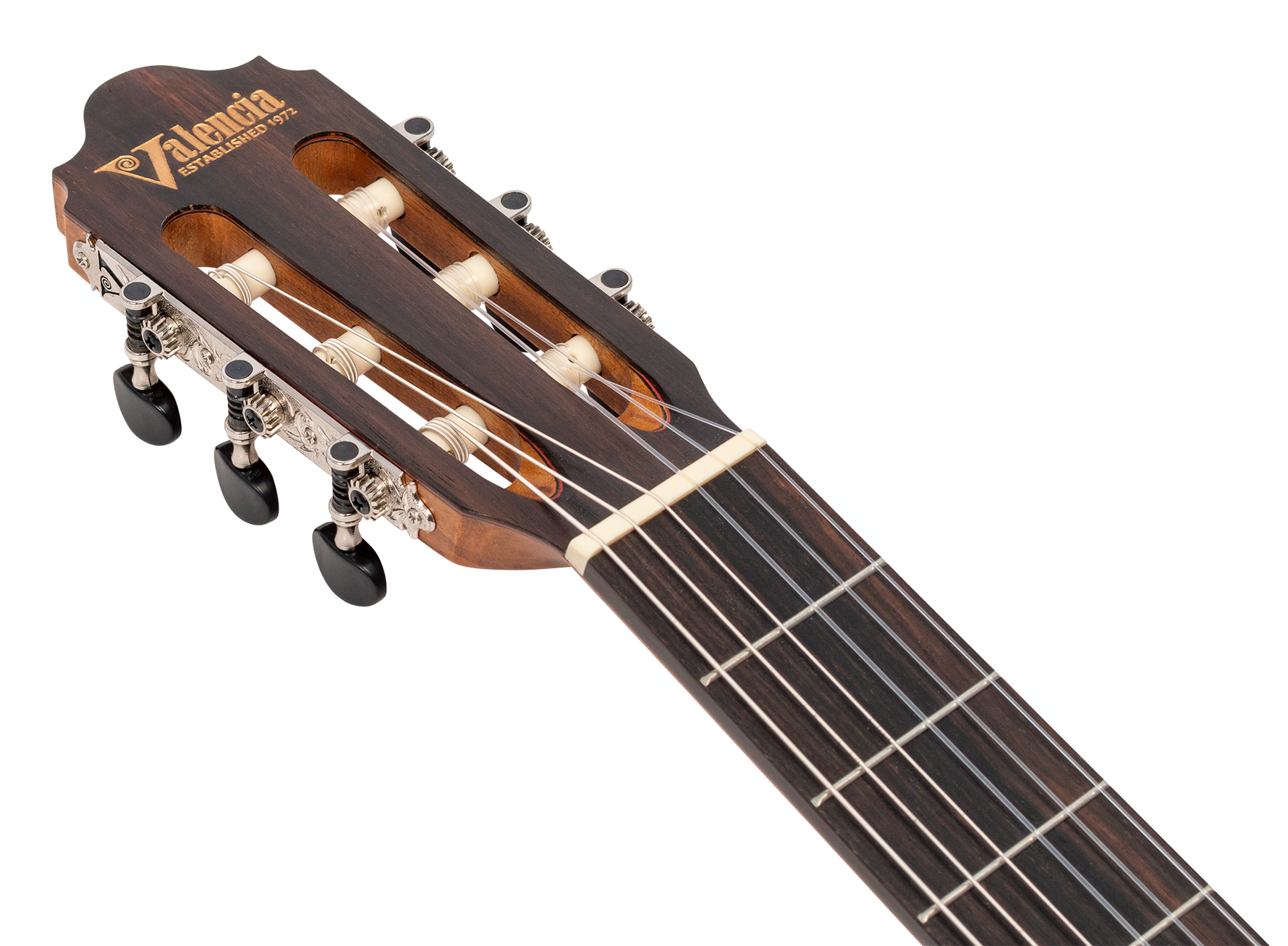 Valencia VC704CE akoestisch/elektrisch klassiek gitaar kop
