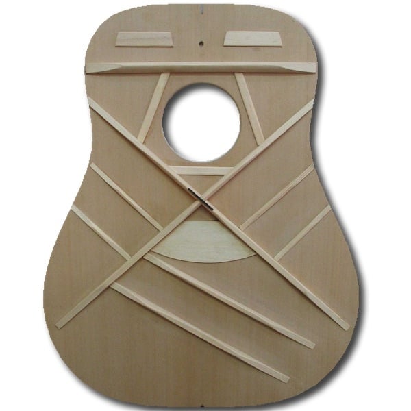 Walden D450 akoestisch gitaar bracing layout