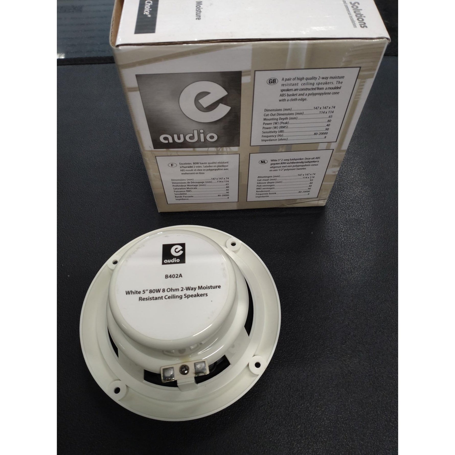 eaudio B402A Moisture-resistant ceiling speakers white (2 speakers)