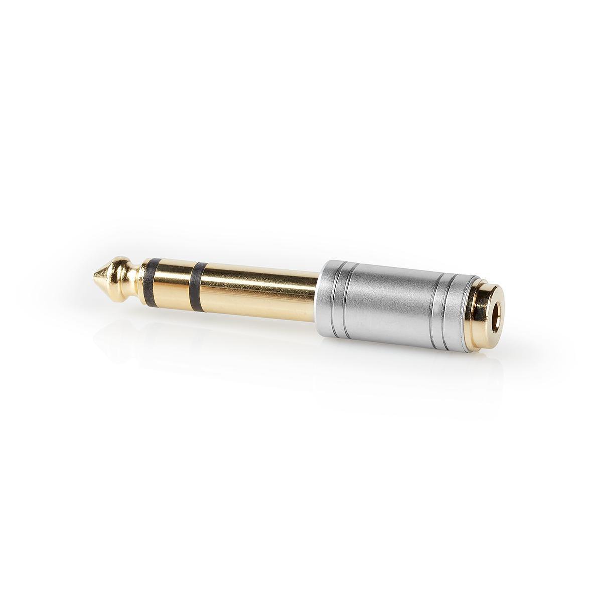 Jack verloop 6,35 mm naar 3,5 mm verguld