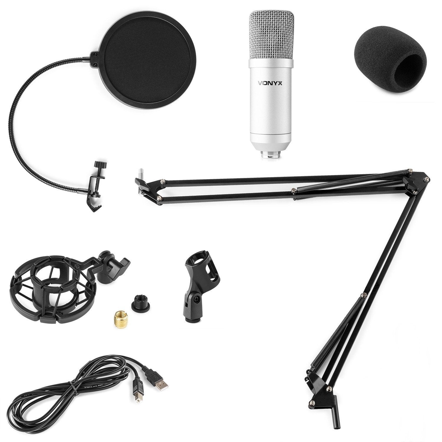 CMS300S USB microfoon set zilver