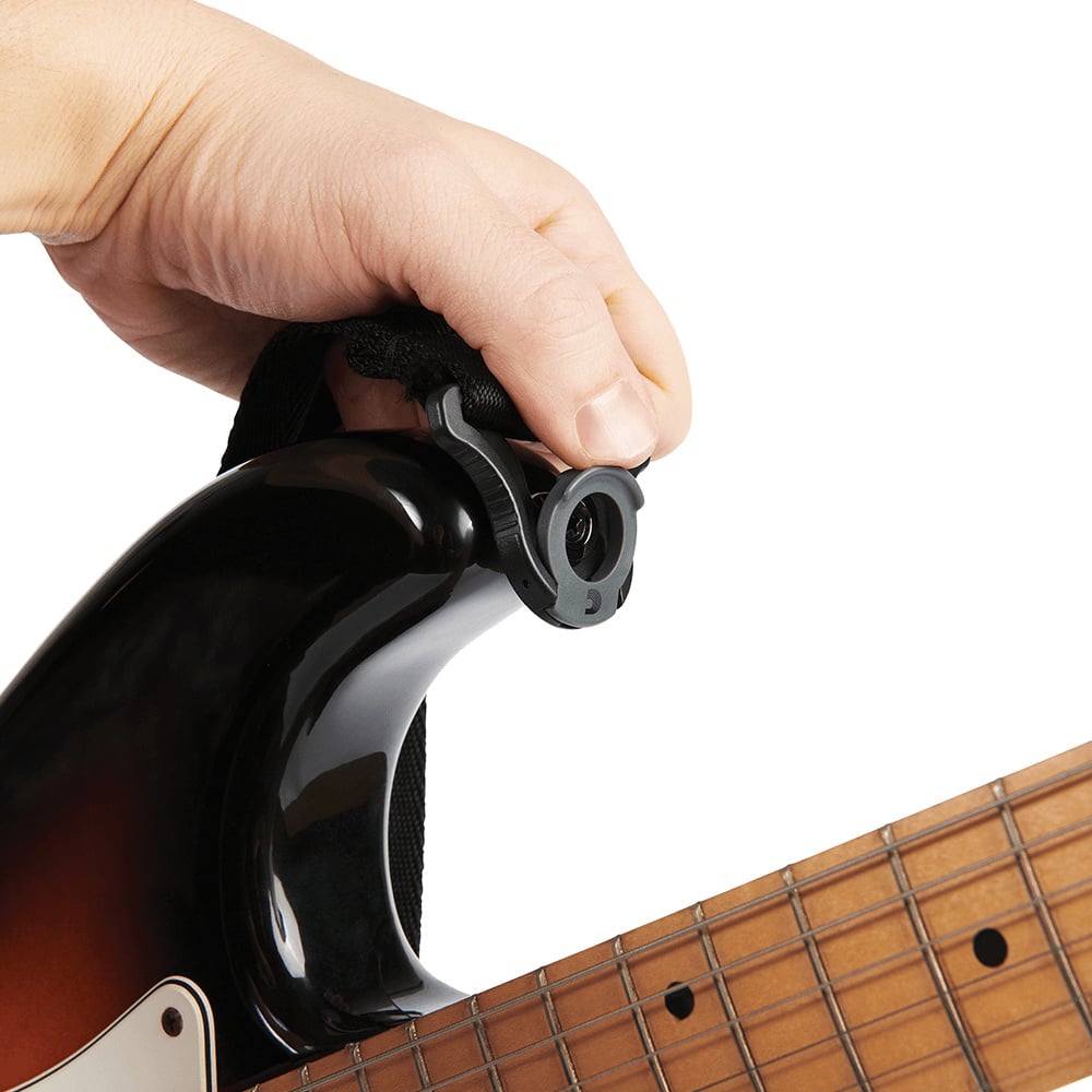 50BAL00 Auto Lock nylon gitaar riem zwart