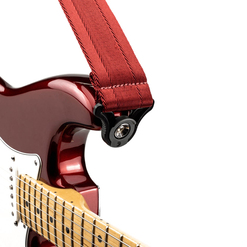 50BAL11 Auto Lock nylon gitaar riem rood