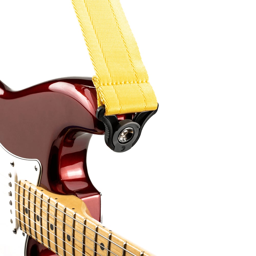 50BAL07 Auto Lock nylon gitaar riem geel