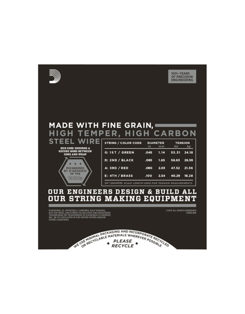 D'addario ECB81 Long scale bass guitar strings 045-100