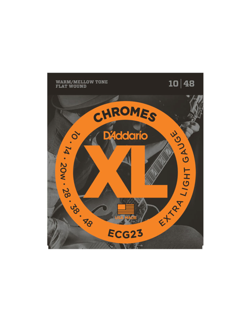 D'addario ECG23 Extra light chrome jazz guitar strings 010-048
