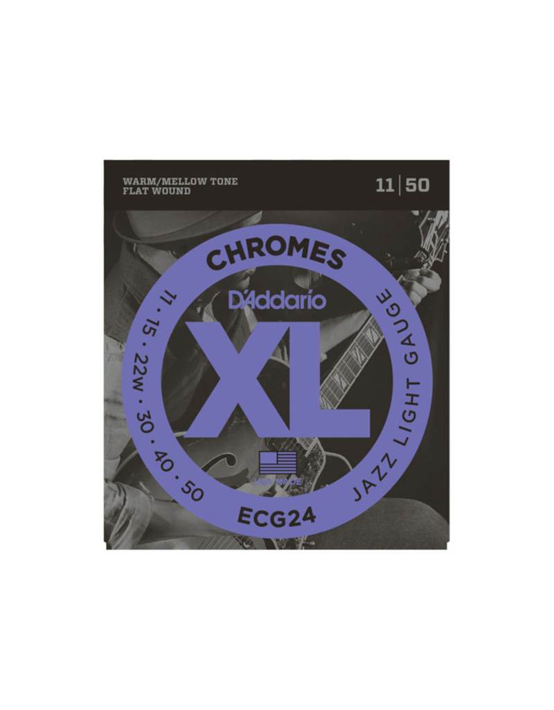 D'addario ECG24 Light chrome jazz guitar strings 011-050