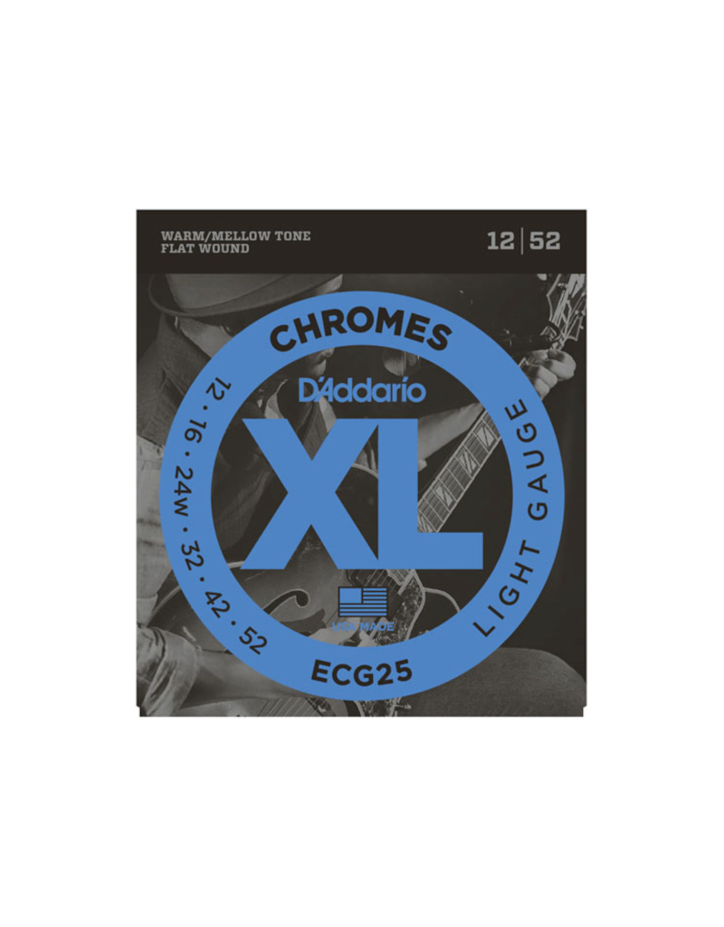 D'addario ECG25 Light chrome jazz guitar strings 012-052