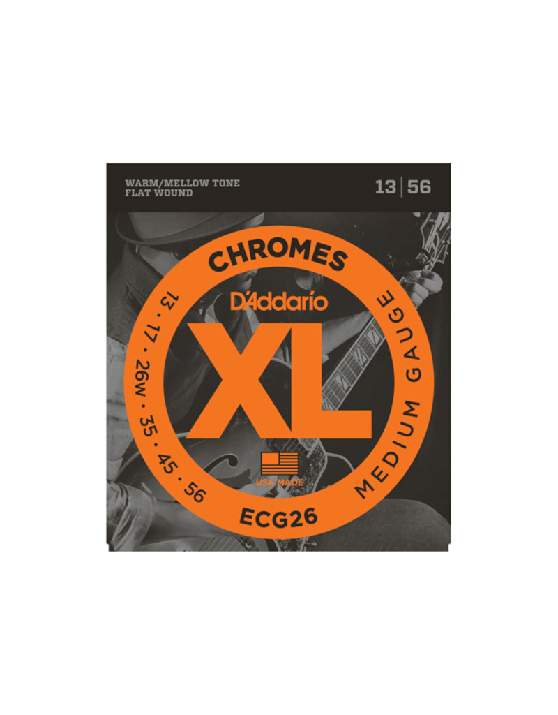 D'addario ECG26 Medium chrome jazz guitar strings 013-056