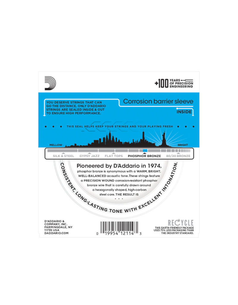 D'addario EJ16 Light acoustic guitar strings 012-053