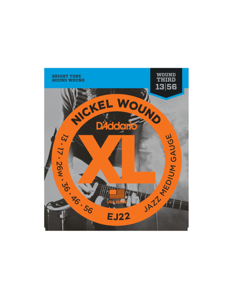 D'addario EJ22 Medium jazz guitar strings 013-056