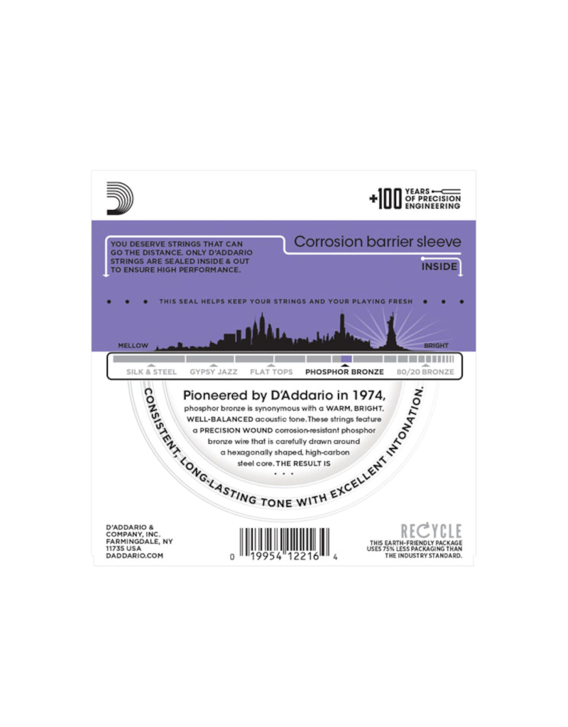 D'addario EJ26 Custom light acoustic guitar strings 011-052